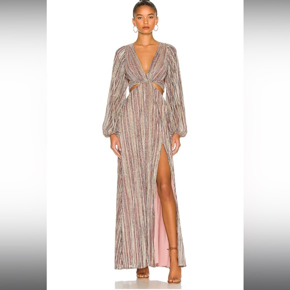 House of Harlow 1960 Dresses & Skirts - House of Harlow 1960 x Revolve Jerri Dress in Navy and Gold